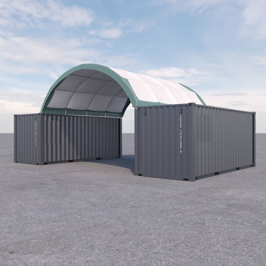 20&rsquo; x 20&rsquo; Fabric Container Shelter - CONTAINERS DIRECT PTY LTD