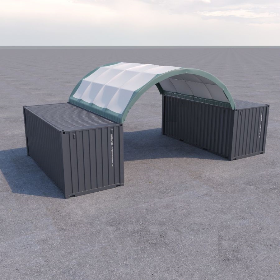 20&rsquo; x 20&rsquo; Fabric Container Shelter - CONTAINERS DIRECT PTY LTD