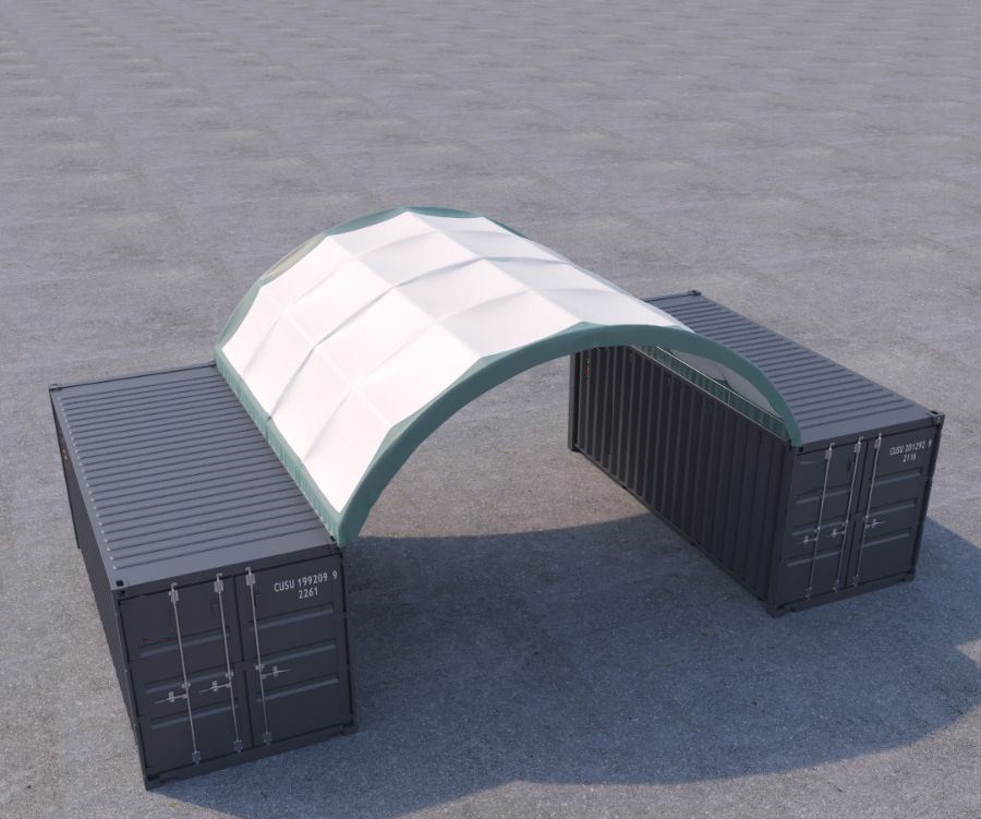 20&rsquo; x 20&rsquo; Fabric Container Shelter - CONTAINERS DIRECT PTY LTD