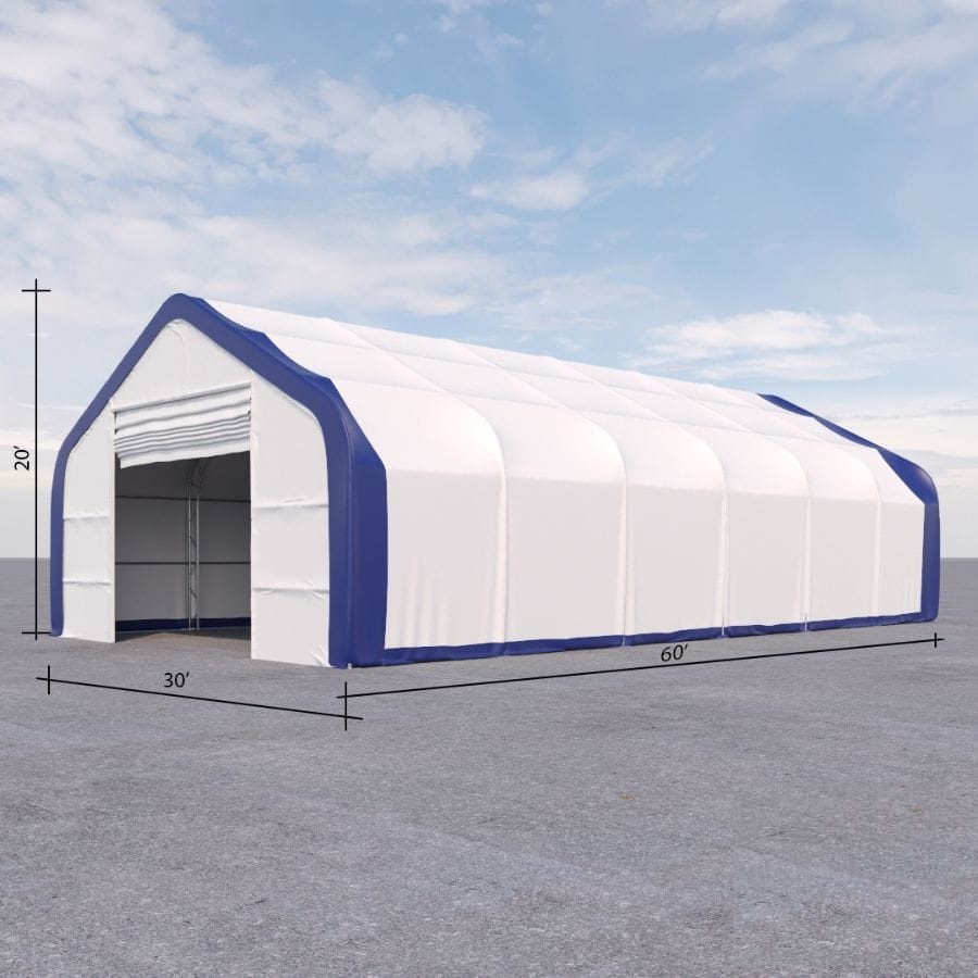 Dual Truss Storage Shelter (30&prime; x 60&prime; x 20&prime;) - CONTAINERS DIRECT PTY LTD