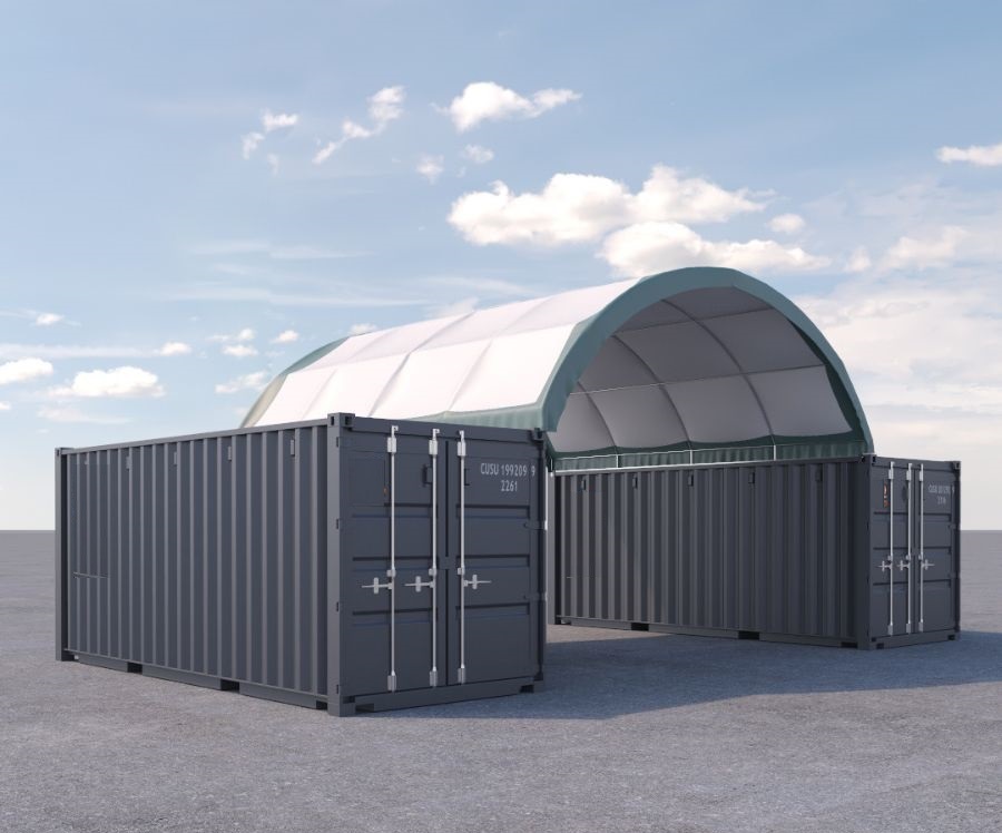 20&rsquo; x 20&rsquo; Fabric Container Shelter - CONTAINERS DIRECT PTY LTD